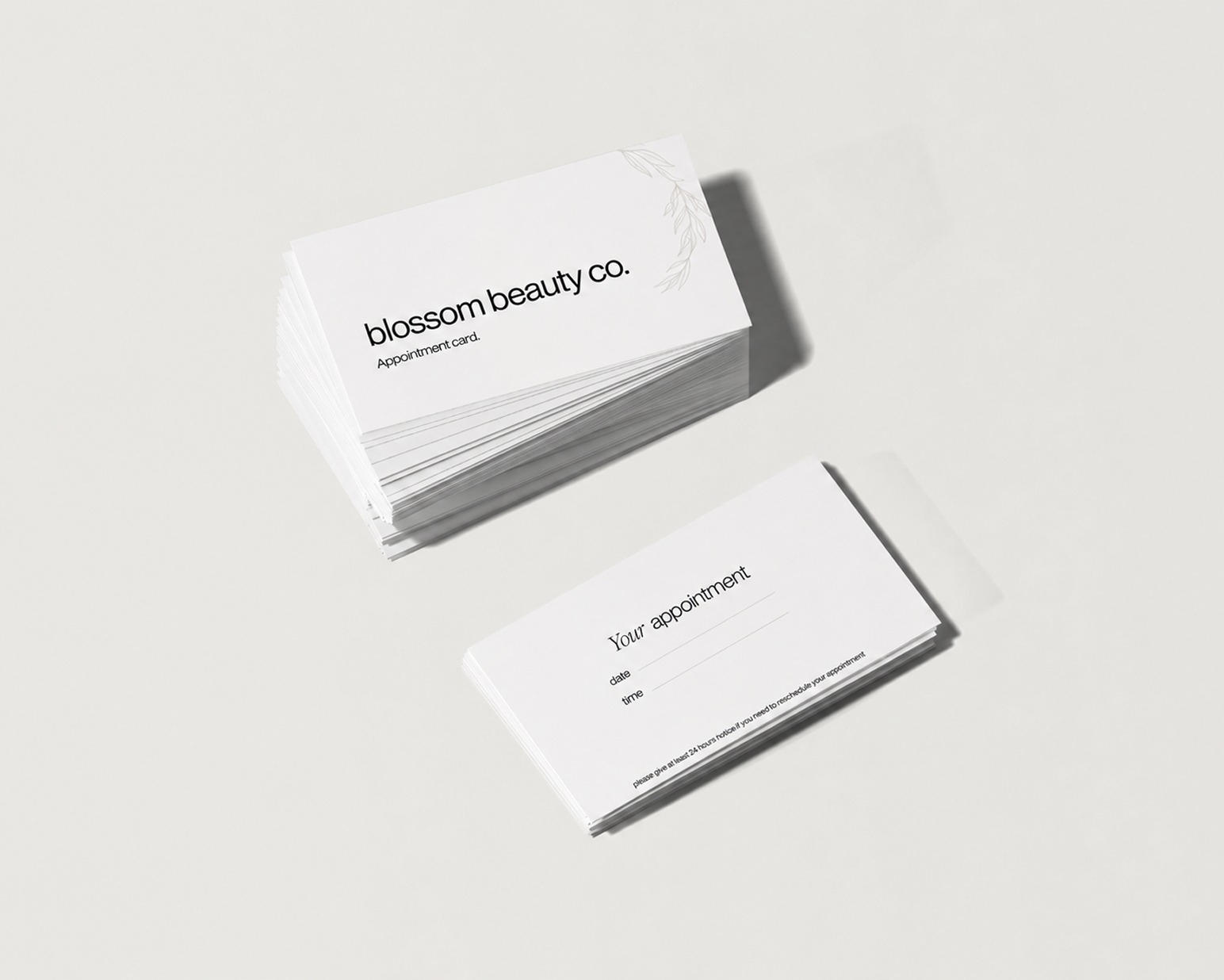 Blossom Beauty business cards