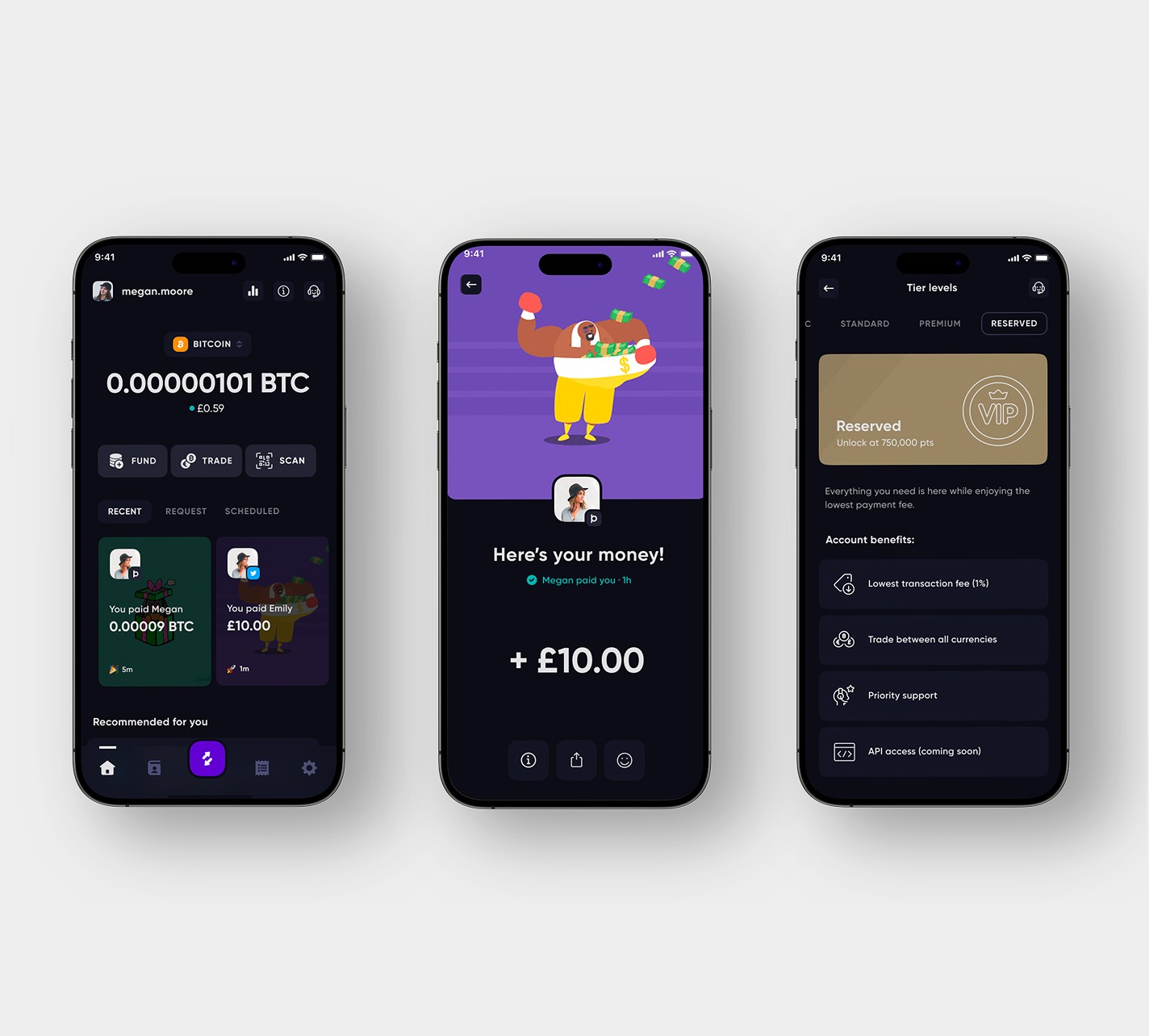 Bottlepay app UI mockups